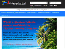Tablet Screenshot of lijstenmakerij.nl